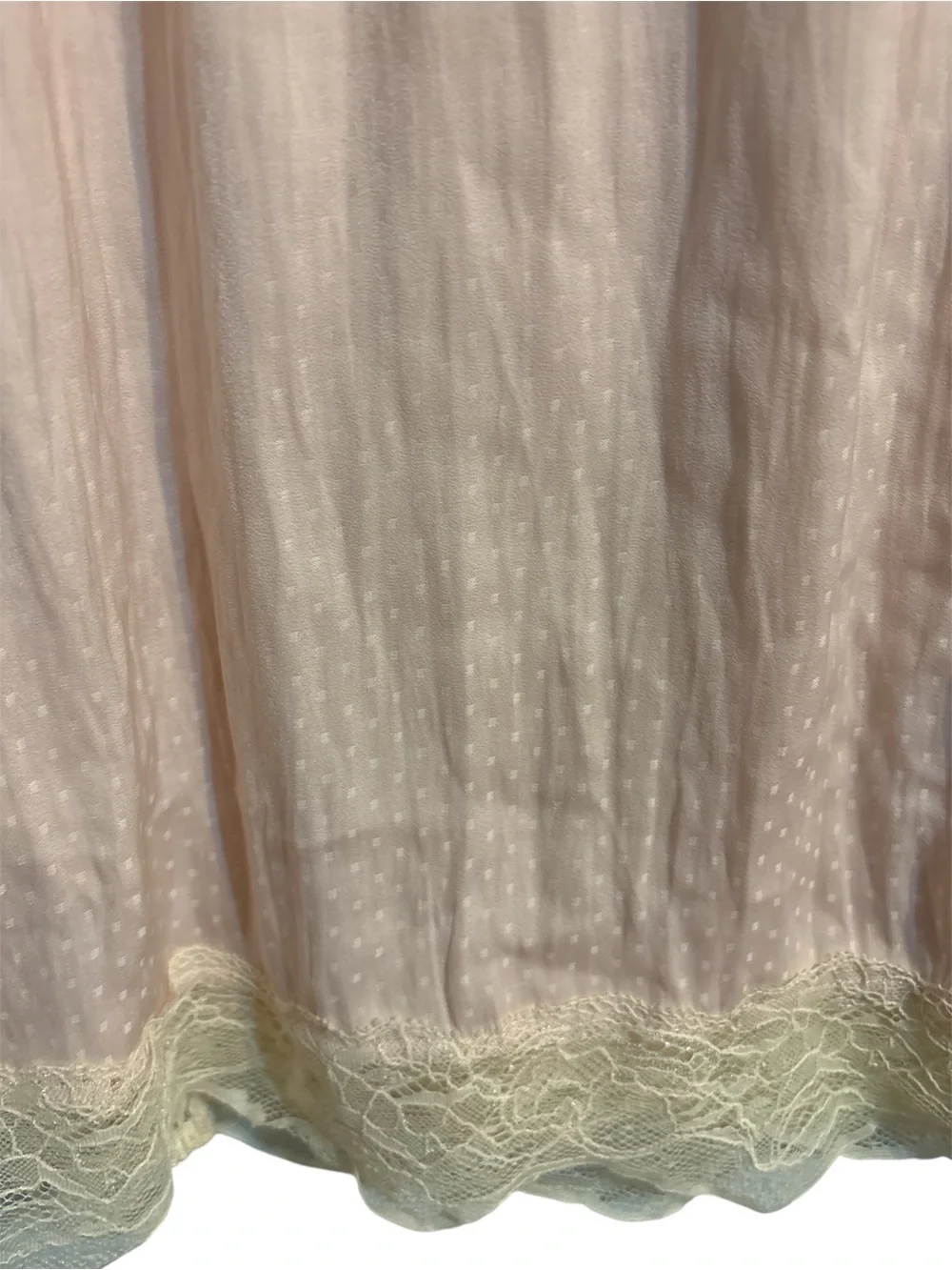 Free People Intimately Blush Peach Lace-Trim Wrap Chemise Slip Skirt Small